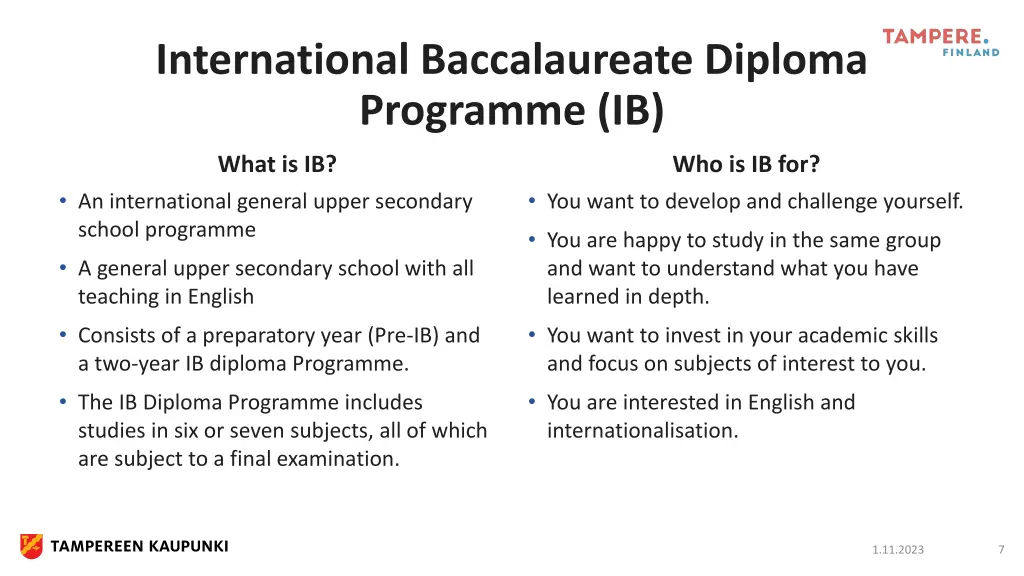 international baccalaureate diploma programme ib