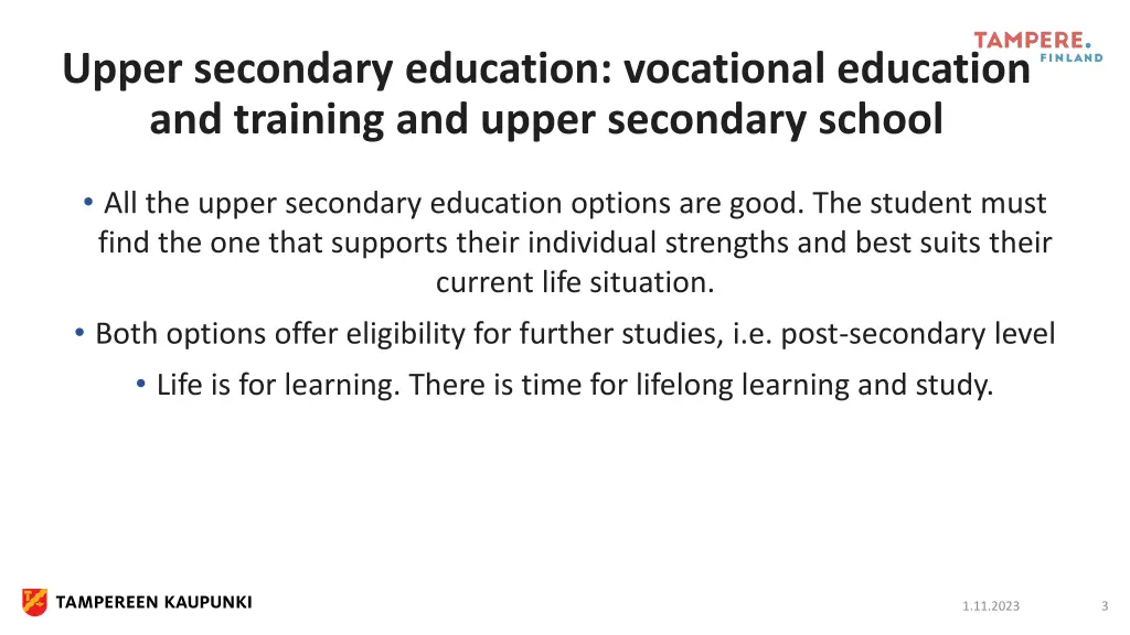 upper secondary education vocational education