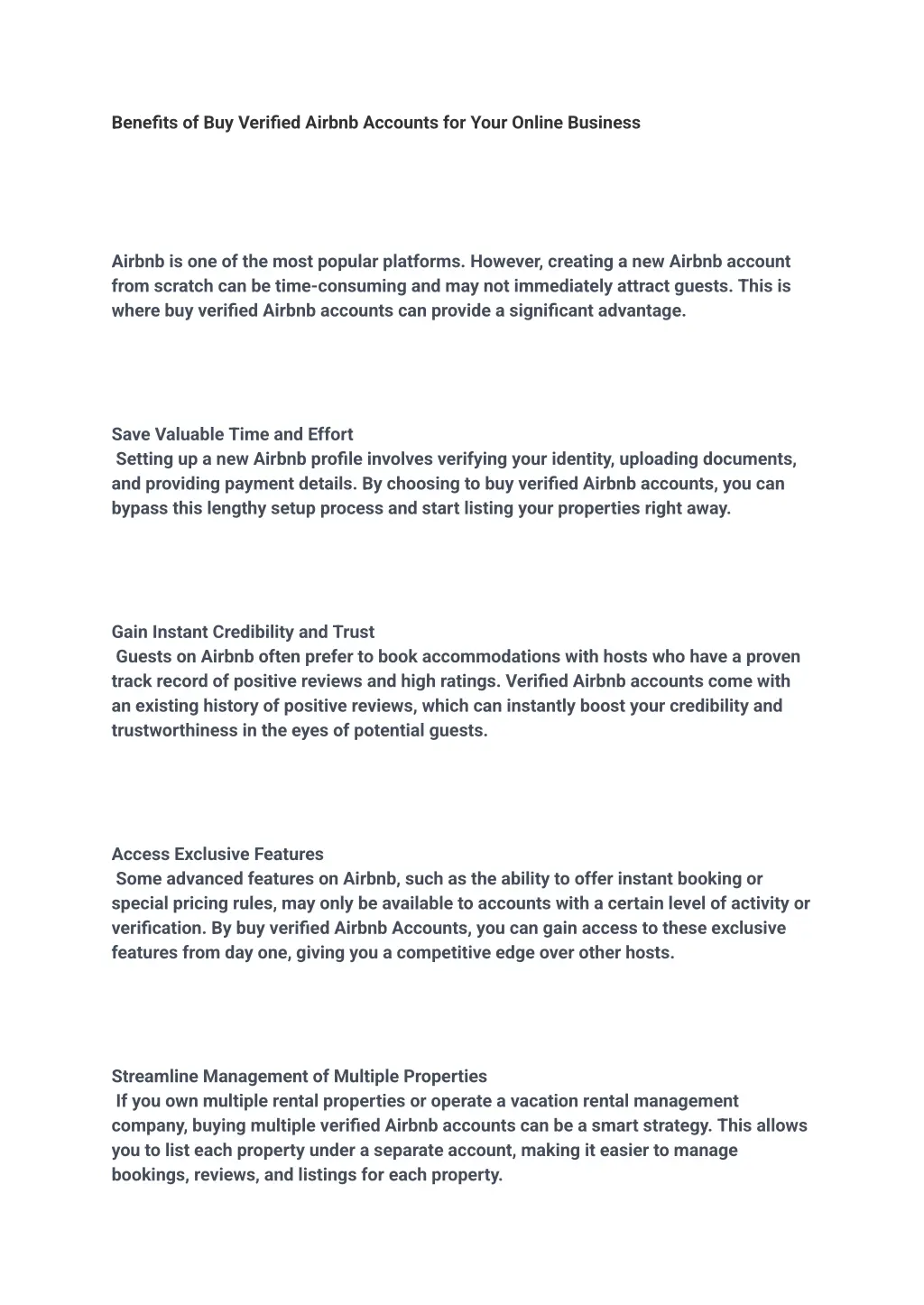 benefits of buy verified airbnb accounts for your
