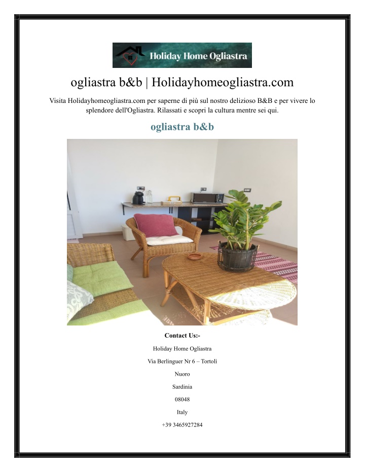 ogliastra b b holidayhomeogliastra com