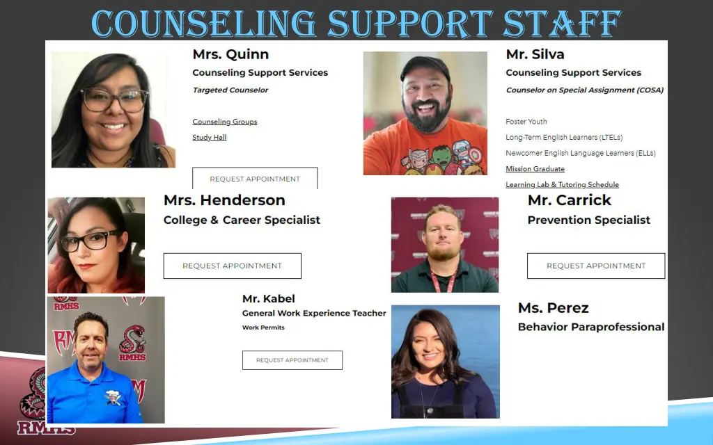 counseling support staff