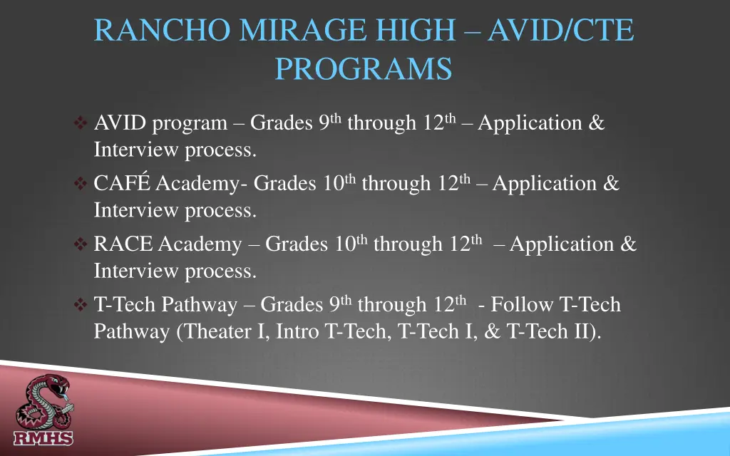 rancho mirage high avid cte programs