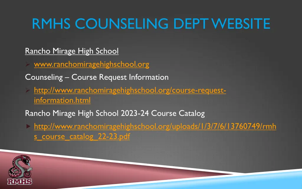 rmhs counseling dept website