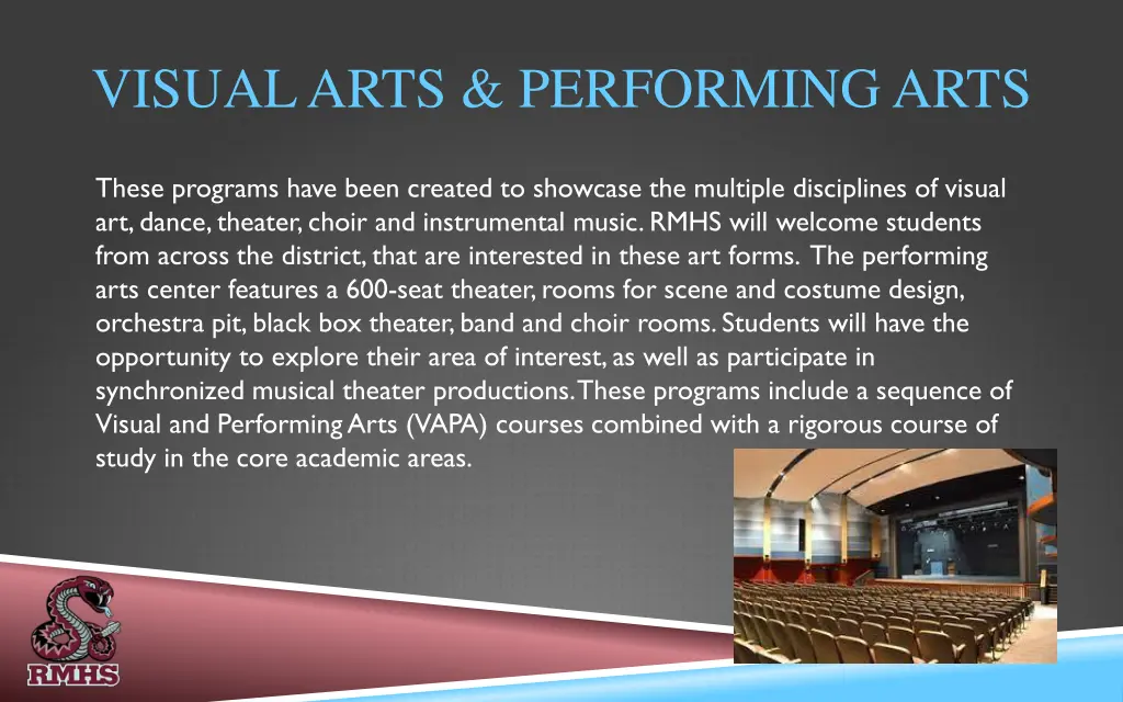 visual arts performing arts