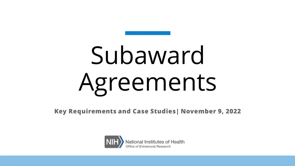 subaward agreements