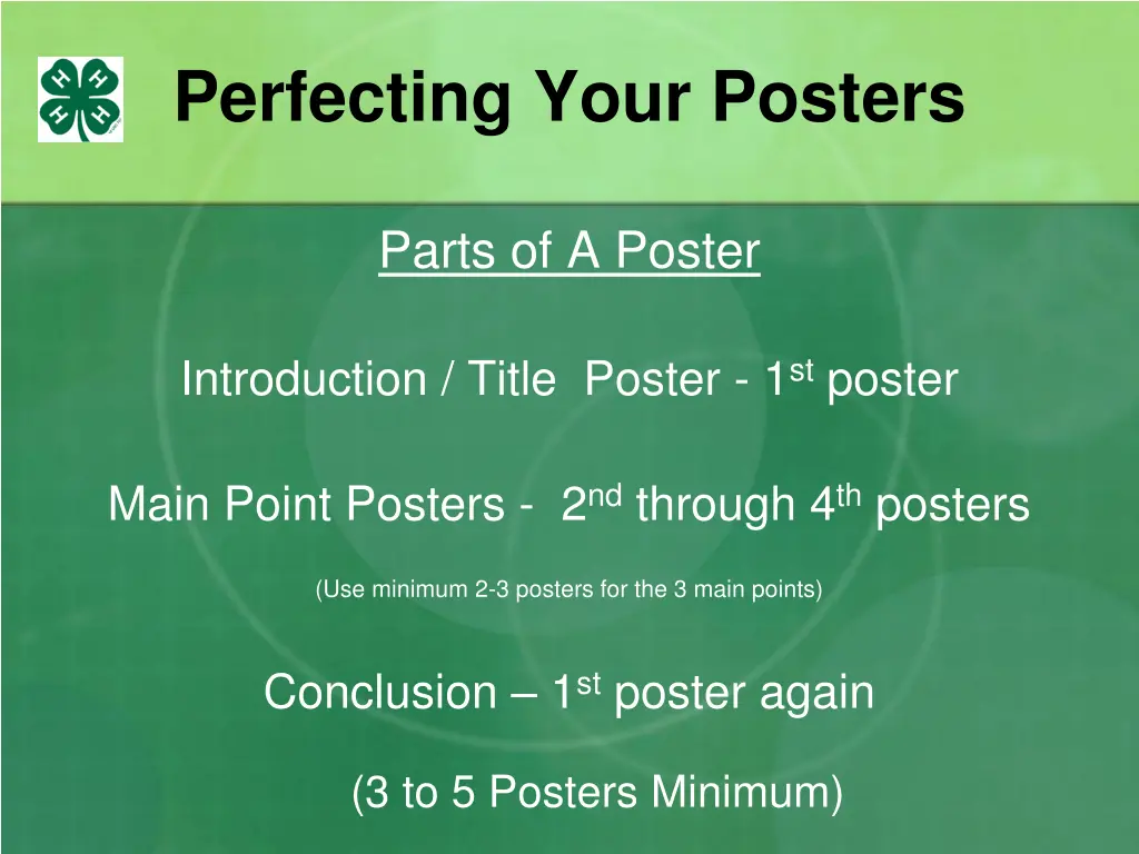 perfecting your posters