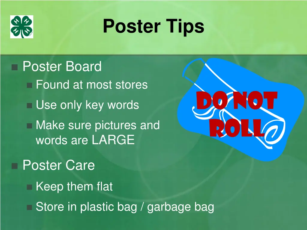 poster tips