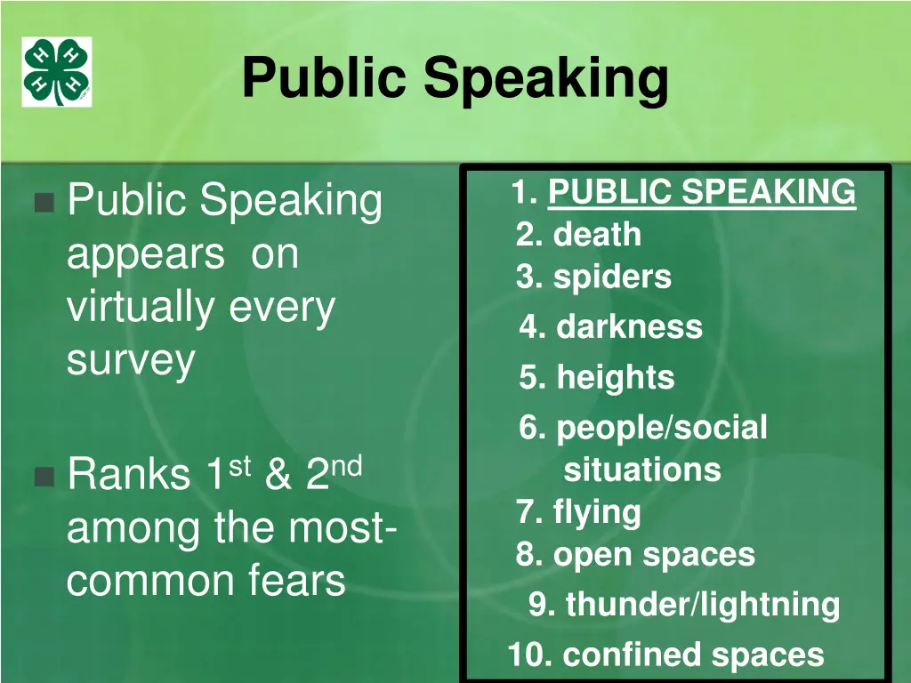 public speaking