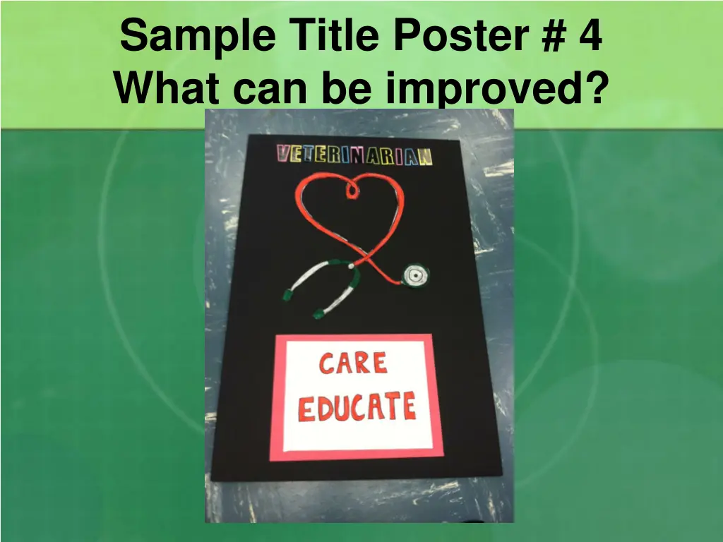 sample title poster 4 what can be improved