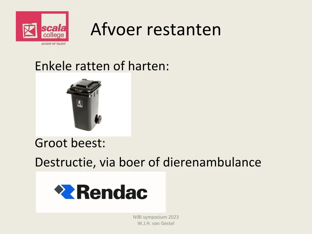 afvoer restanten