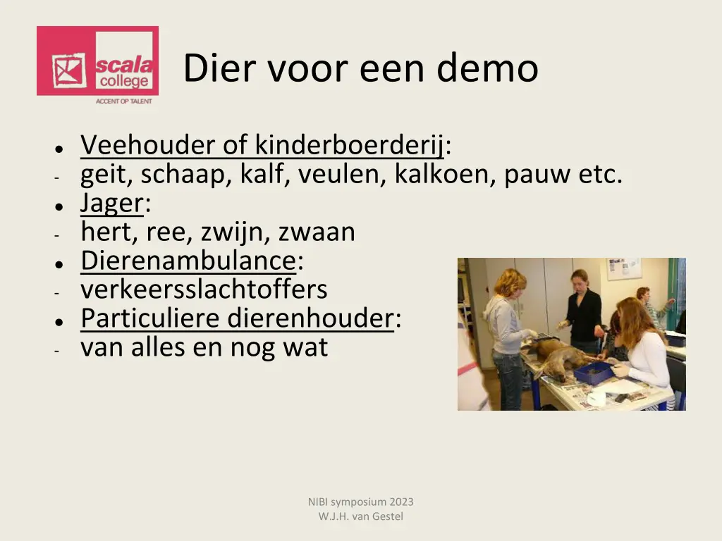 dier voor een demo