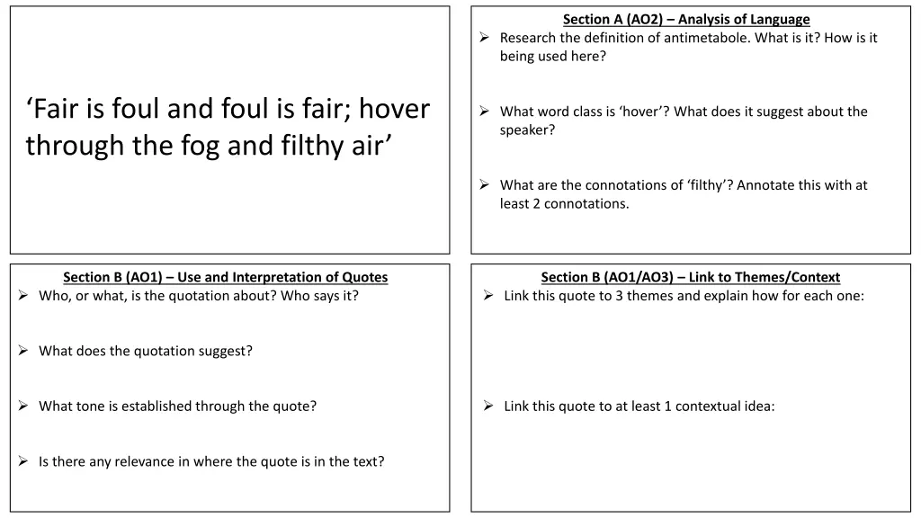 section a ao2 analysis of language research