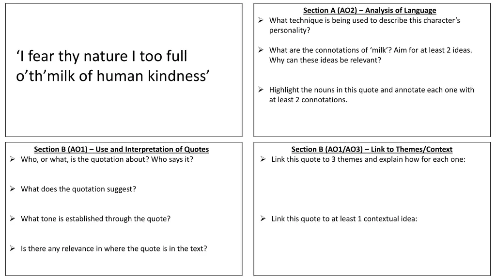 section a ao2 analysis of language what technique