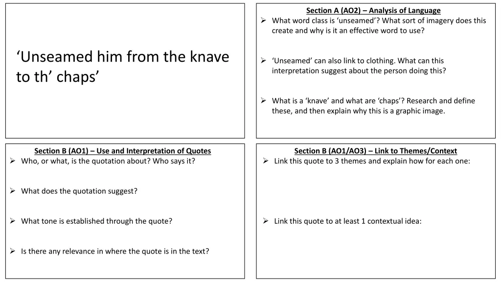 section a ao2 analysis of language what word 1