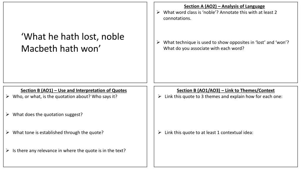 section a ao2 analysis of language what word