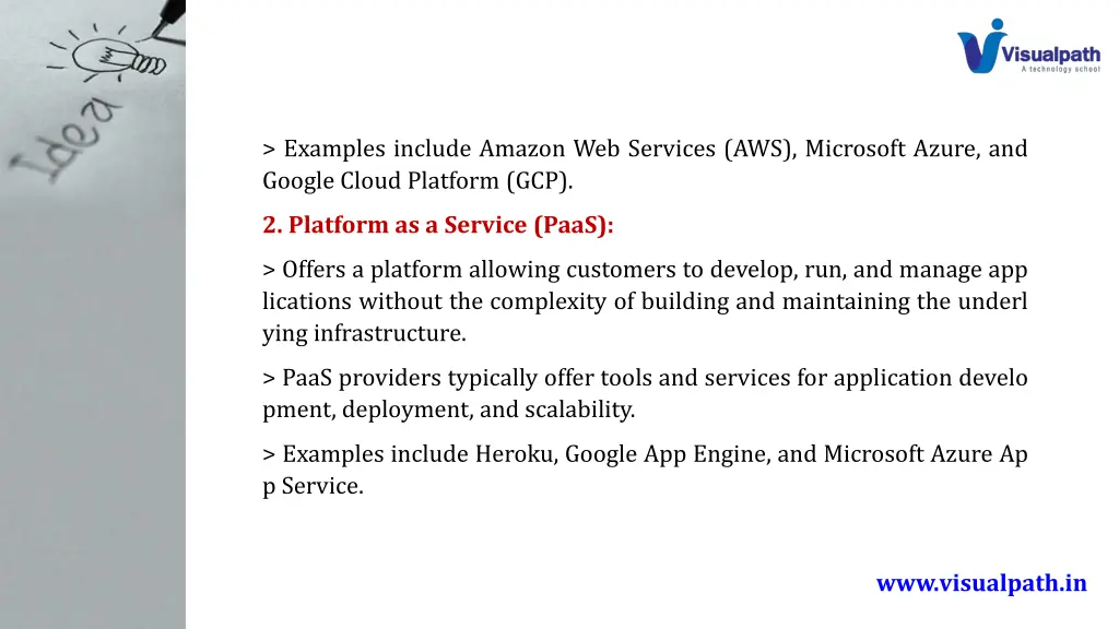 examples include amazon web services