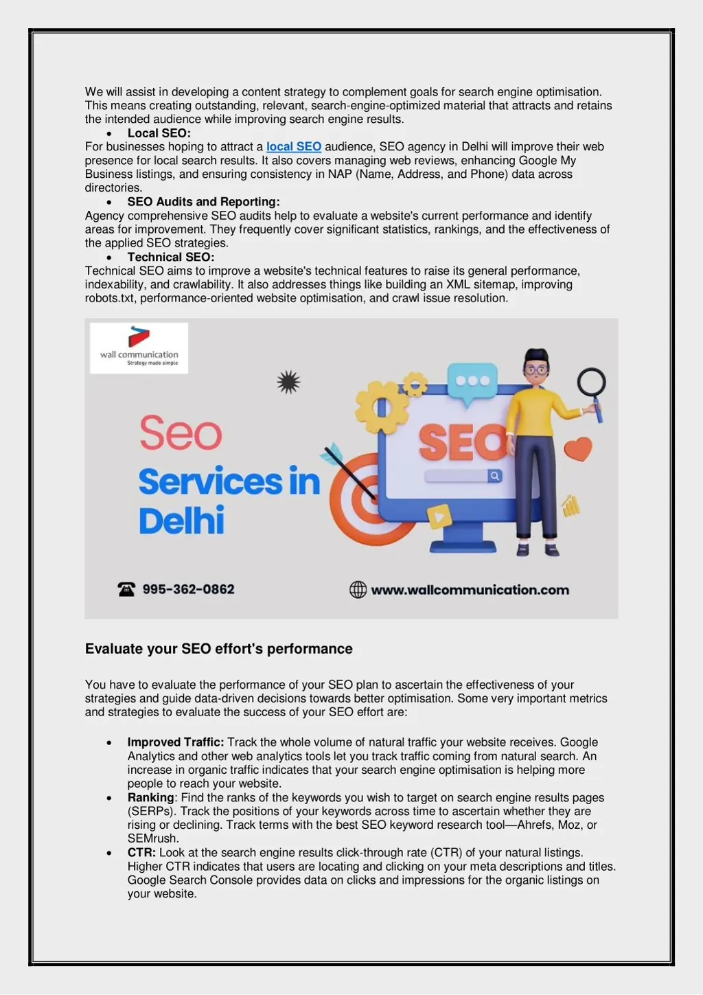 we will assist in developing a content strategy