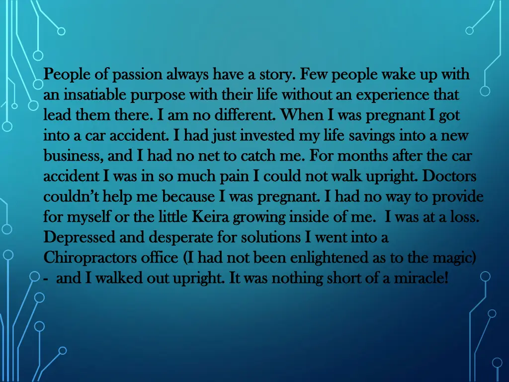 people of passion always have a story few people