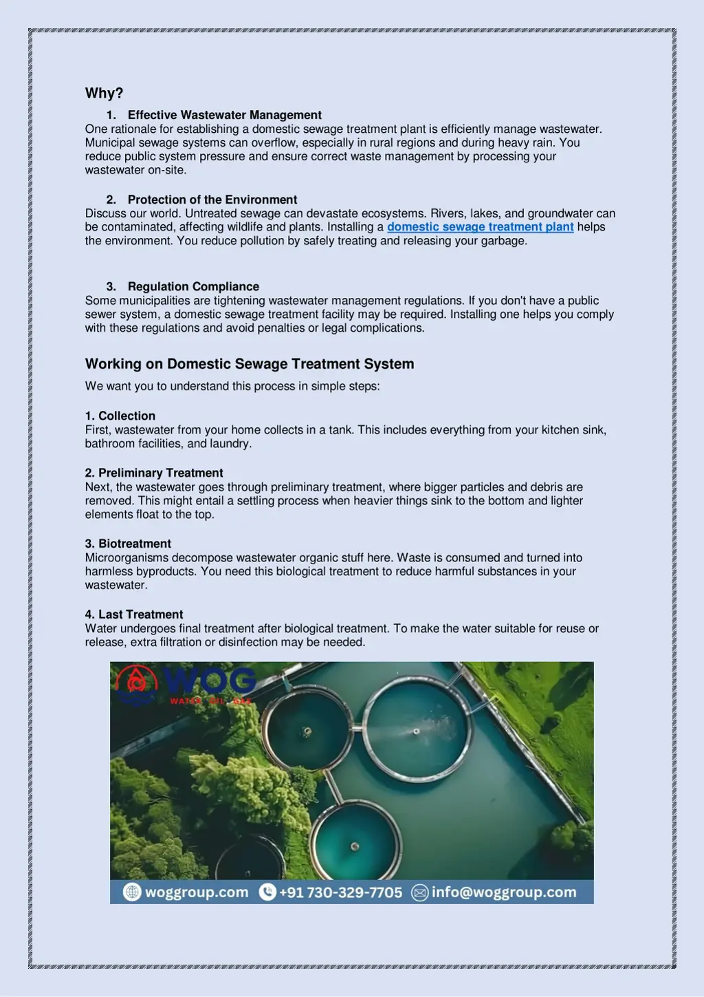 why 1 effective wastewater management