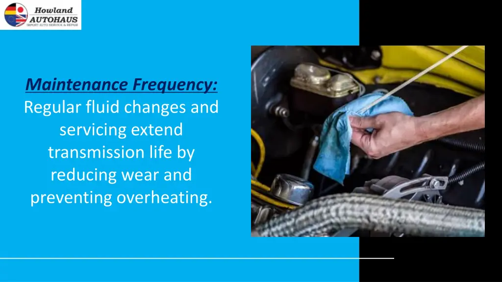 maintenance frequency regular fluid changes