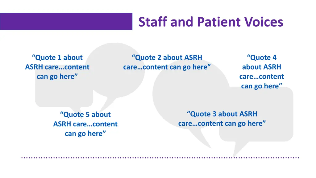 staff and patient voices