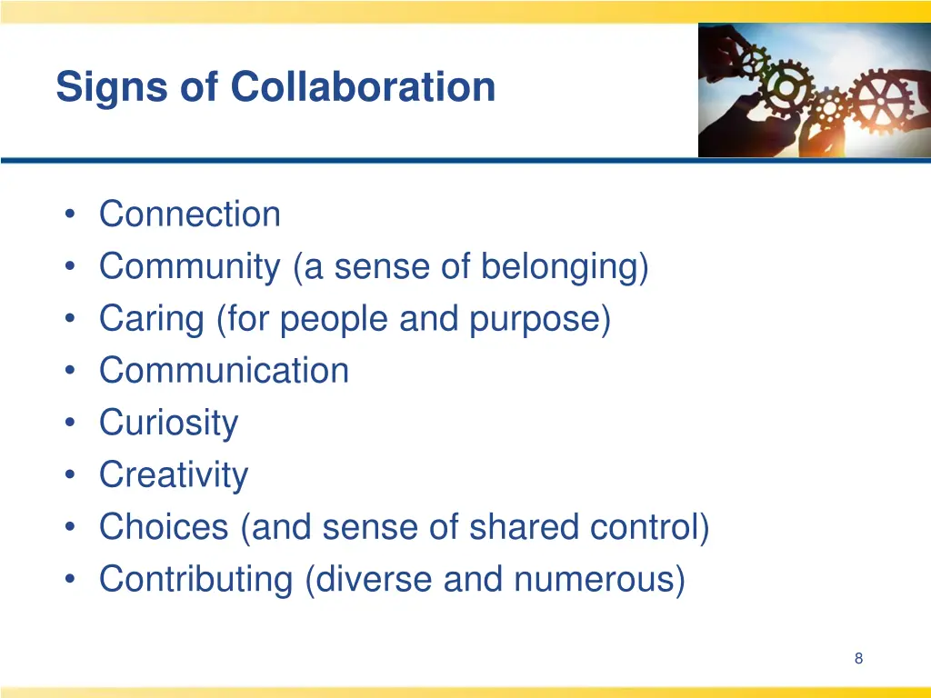 signs of collaboration