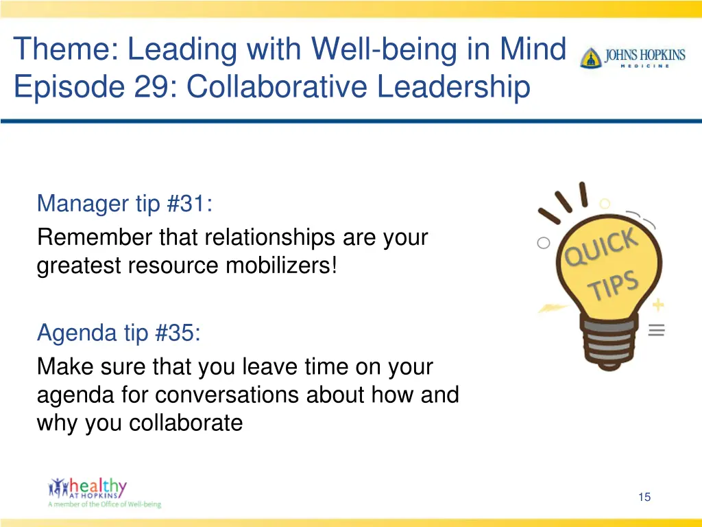 theme leading with well being in mind episode 1