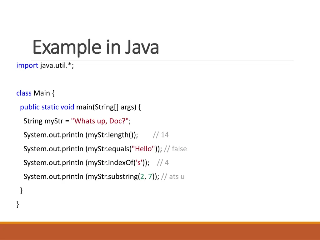 example in java example in java import java util