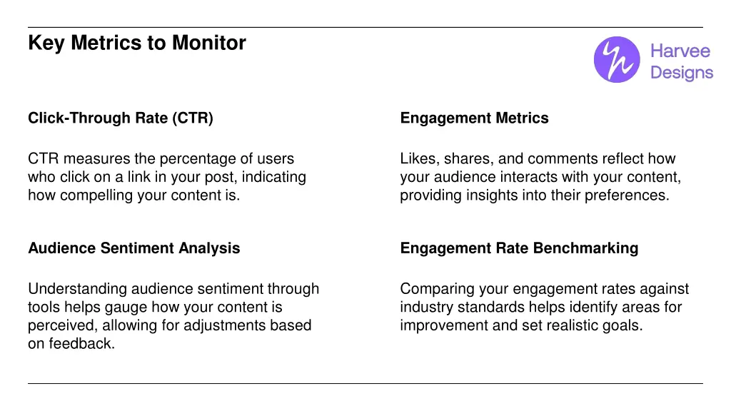key metrics to monitor