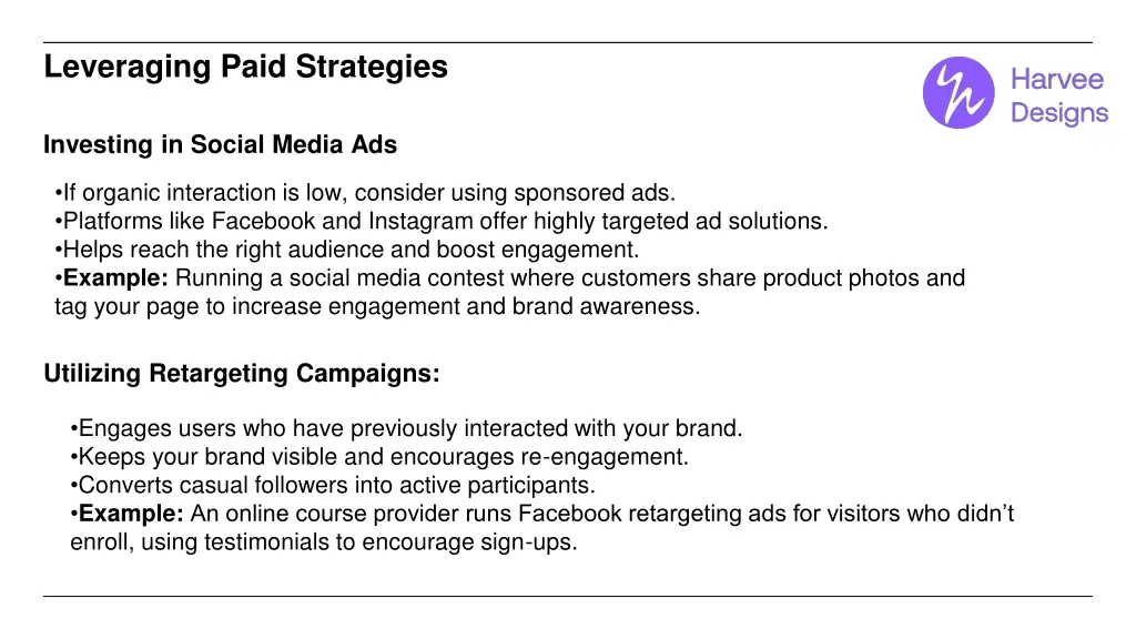 leveraging paid strategies