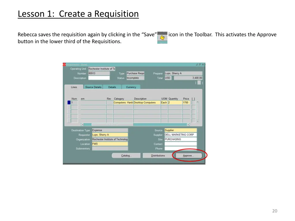 lesson 1 create a requisition 16