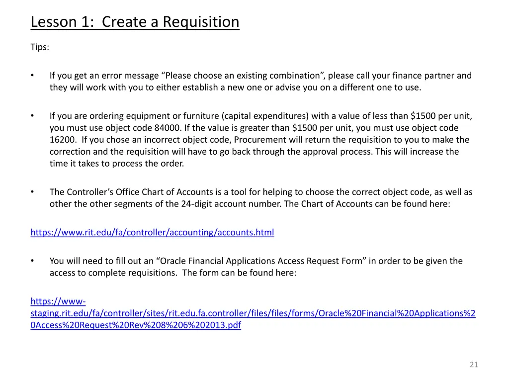 lesson 1 create a requisition 17