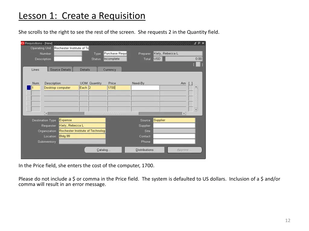 lesson 1 create a requisition 8