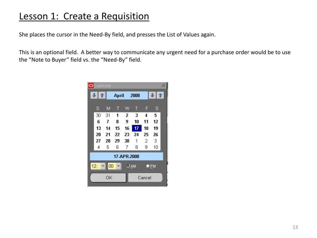 lesson 1 create a requisition 9