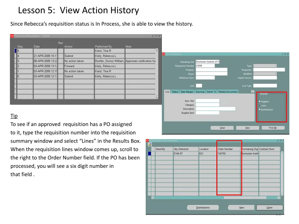 lesson 5 view action history 2