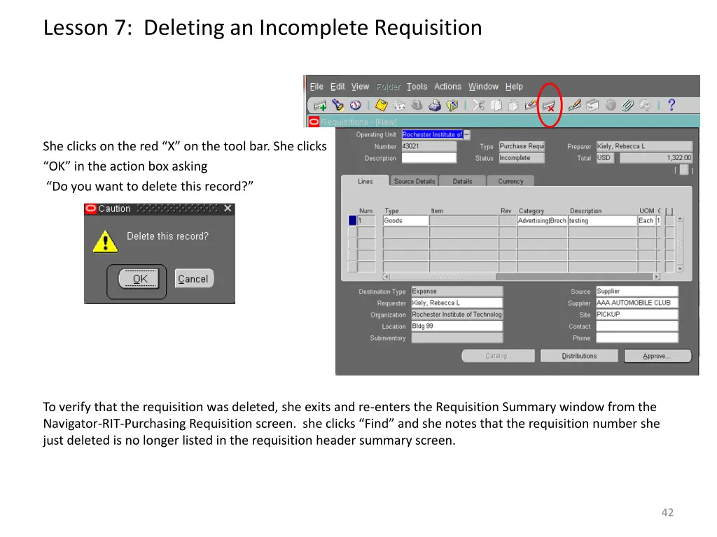 lesson 7 deleting an incomplete requisition 2