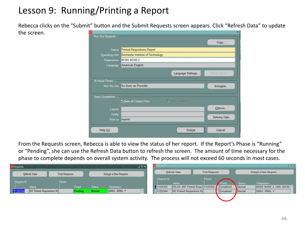 lesson 9 running printing a report 2