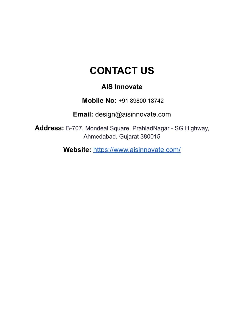 contact us
