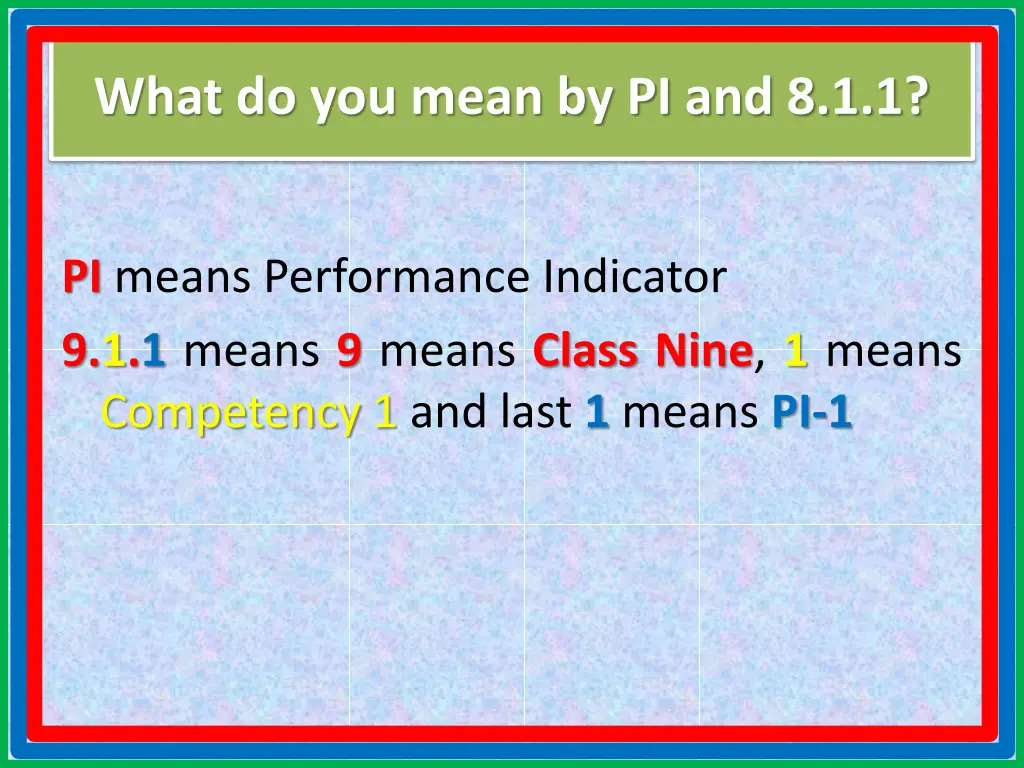 what do you mean by pi and 8 1 1