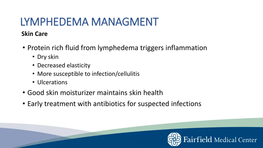 lymphedema managment lymphedema managment skin