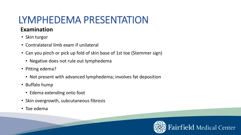 lymphedema presentation lymphedema presentation 1