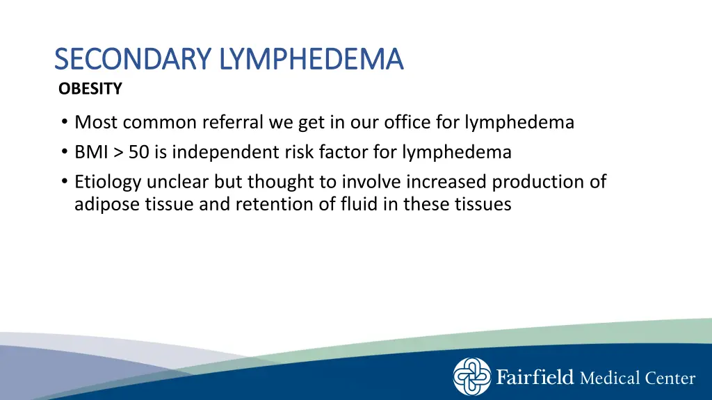 secondary lymphedema secondary lymphedema obesity