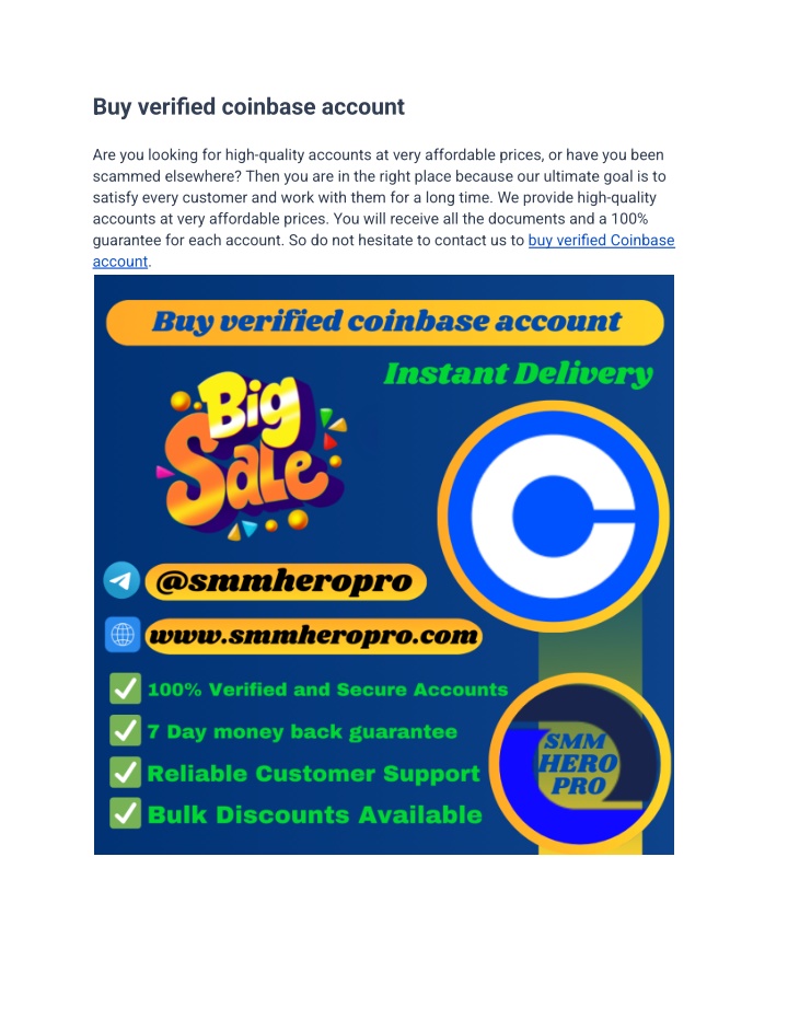 buy verified coinbase account