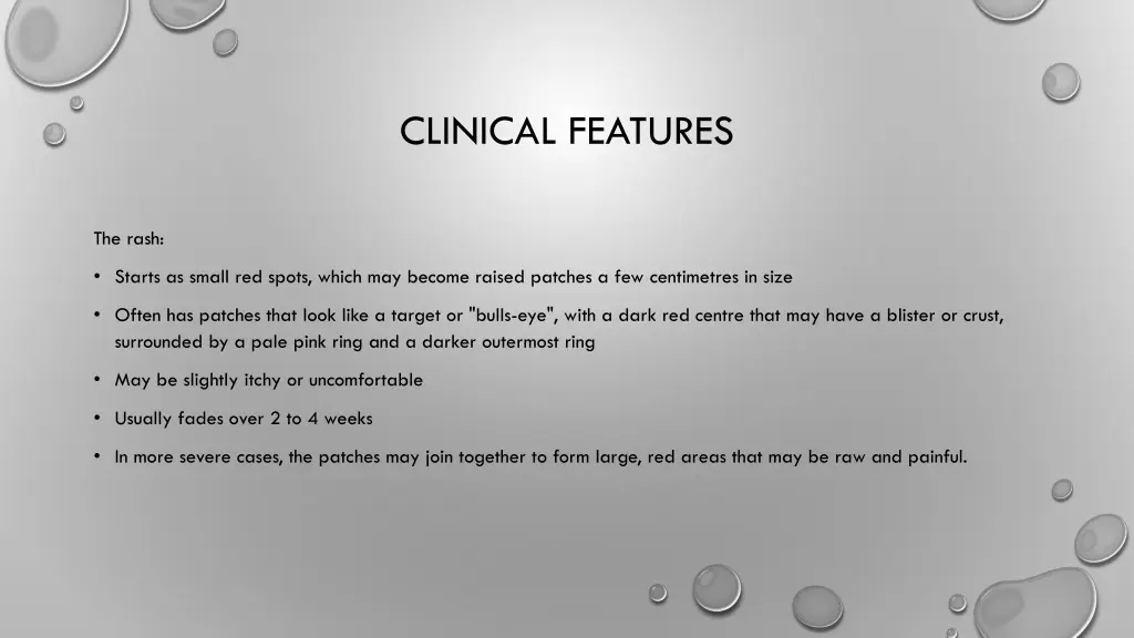 clinical features 1