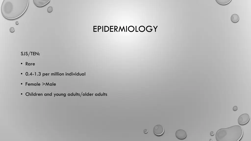 epidermiology 1