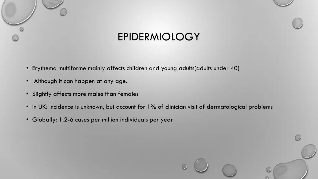 epidermiology
