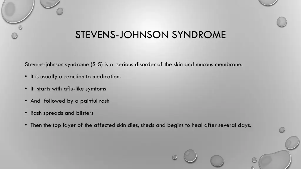 stevens johnson syndrome 1