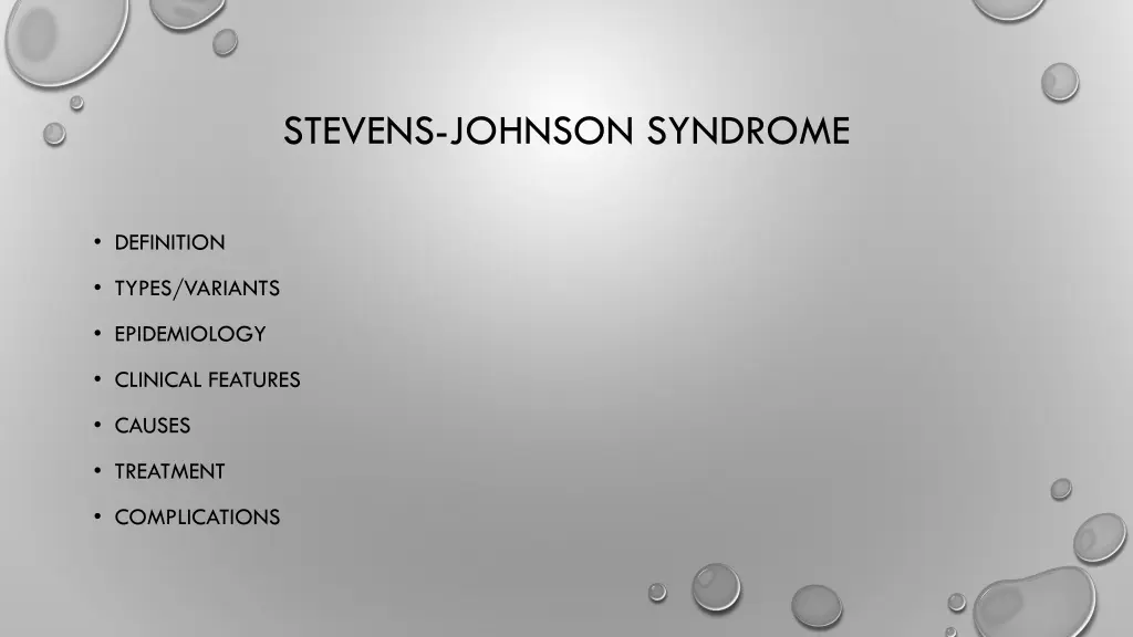 stevens johnson syndrome