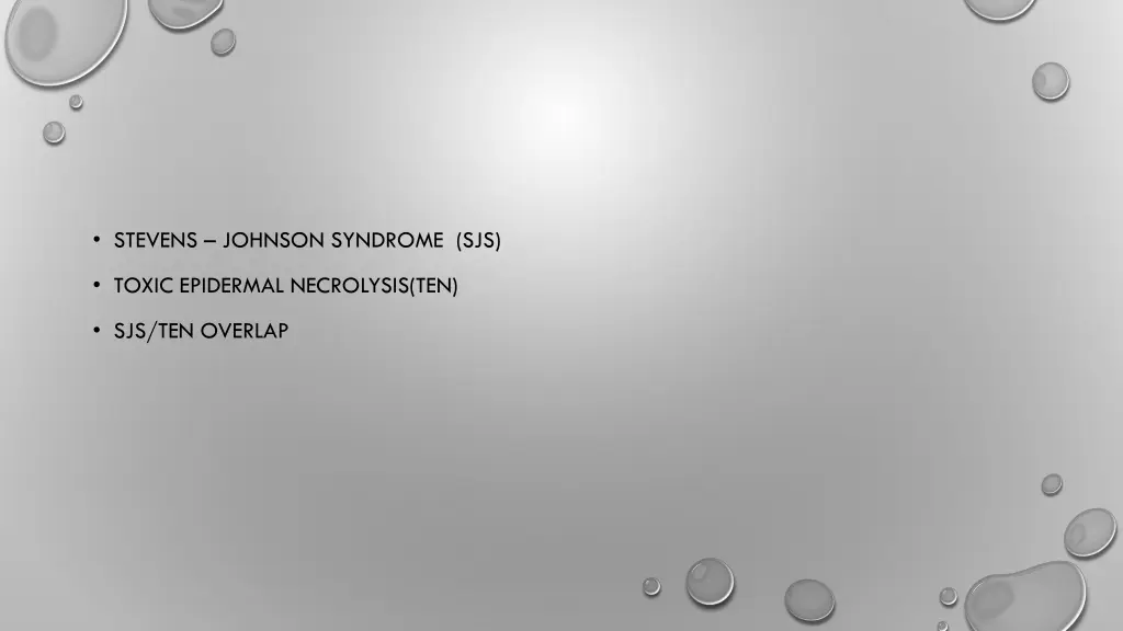 stevens johnson syndrome sjs