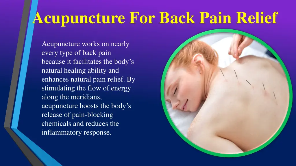 acupuncture for back pain relief